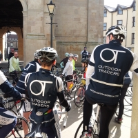 Lots of lycra in the Market Place