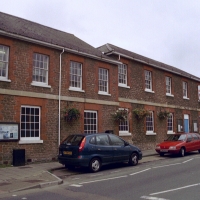Former County Police Station in 2001. The Police Station is on the right.