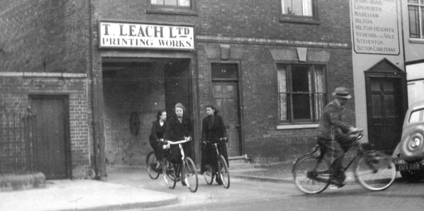 54 Ock Street in the late 1930s when it was Leach's printing works