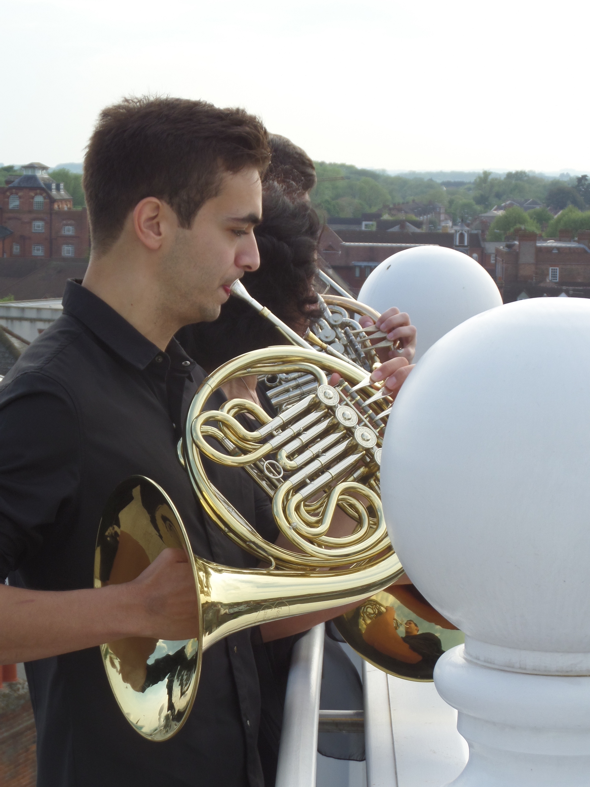 Horn call from the county hall roof 16 May