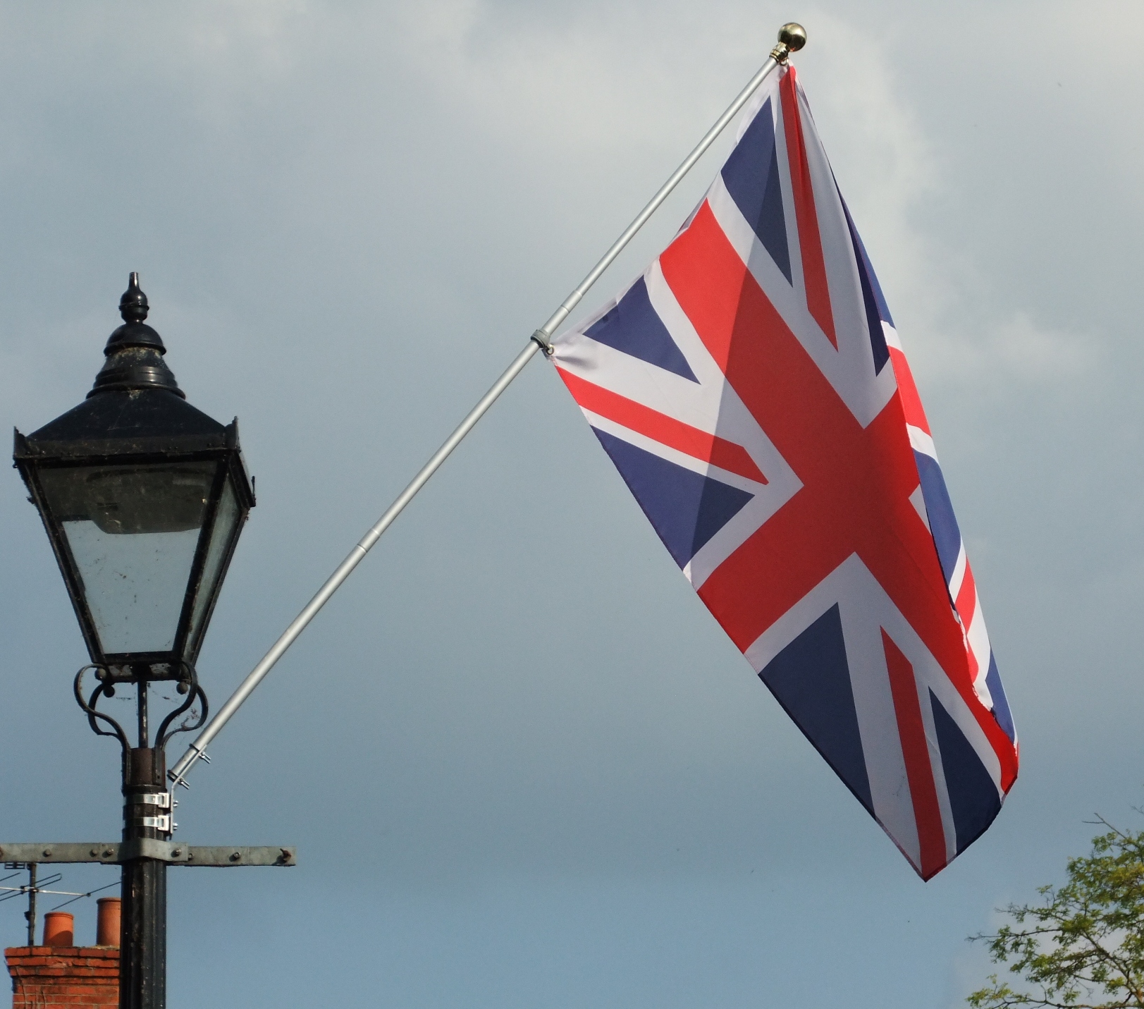 The Union Flag on the bridge