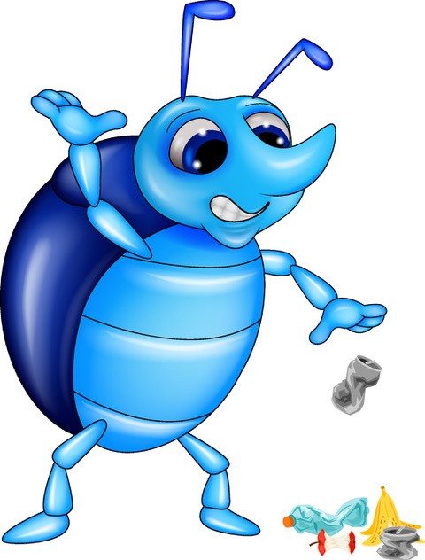 illustration of a litter bug