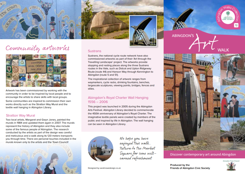 Abingdon Art Walks leaflet side one